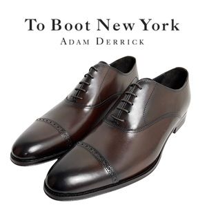 To Boot New York Adam Derrick burnished Anton brown leather shoes size US 11.5